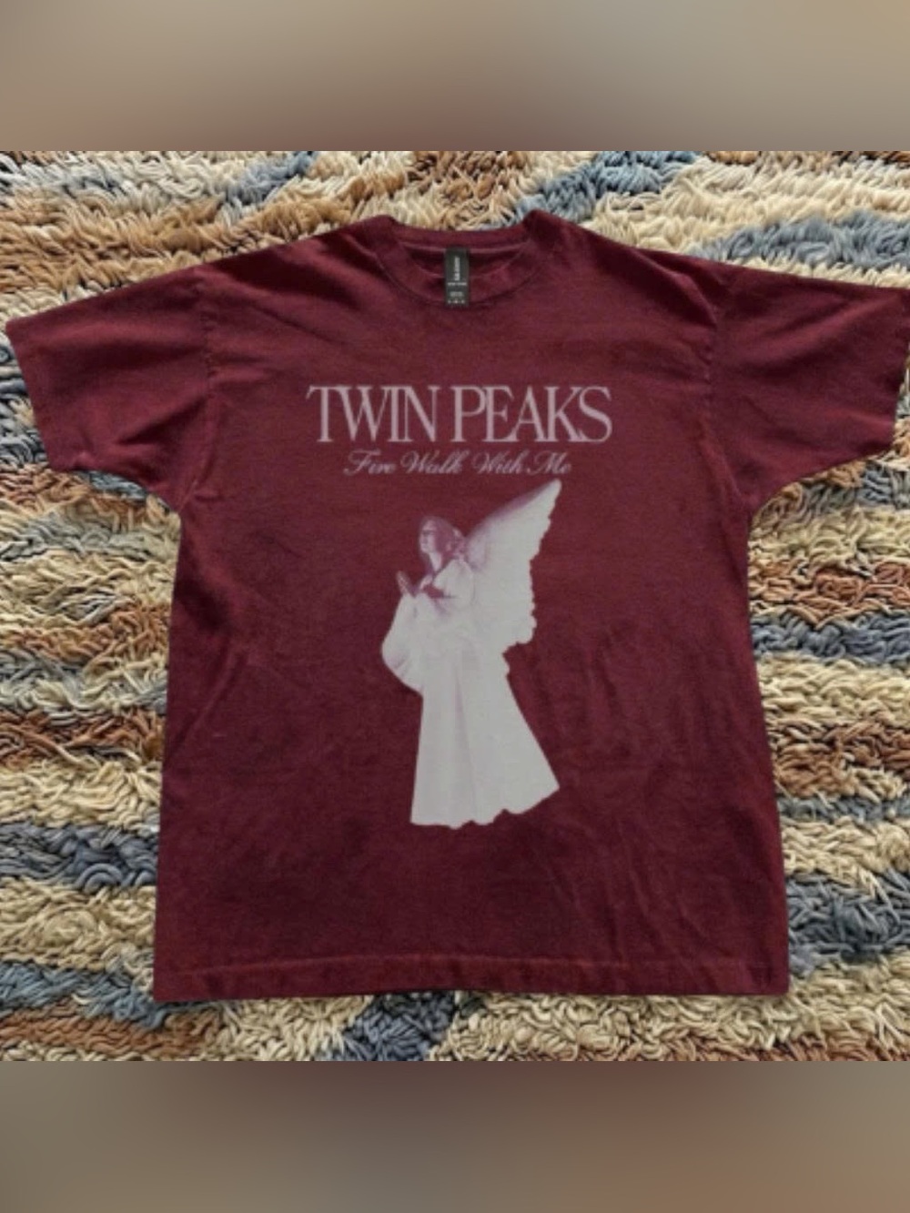 Vintage Twin Peaks 'Fire Walk With Me' Maroon Graphic Tee